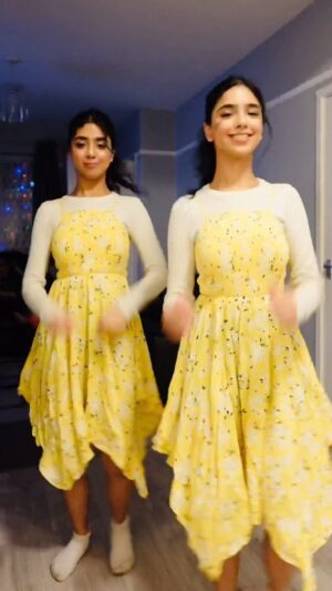 Ishveen Gulati Instagram - Lover💛 #teamvleenam #mirrortwins #twins #twin ✨
