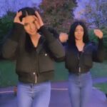 Ishveen Gulati Instagram – Sharara Sharara🙈🤍#teamvleenam #mirrortwins