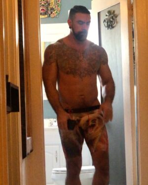 Israel Zamora Instagram - Good morning to you all, I hope your day is off to a good star! 
Andrew’s sneak attach filming, me getting ready for the day 
#instahunk #gaydaddy #gaysnap #gaymuscle #gayfit #gayhunk #scruf #beardgang #gayscruff #gayhot #sexygay 
#gayguy #gayfallow #instagay #gaybeard #sexygay #tattoo #tattoomen #beautiful #beautifulmen #gaymen #homographias