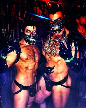 Israel Zamora Instagram - The @bouletbrothers #halloween ball was epic!! #witch #instahunk #gaydaddy #gaysnap #gaymuscle #gayfit #gayhunk #scuf #beardgang #gayscruff #gaycouple #gayhot #halloweencostume #gothic #beauty