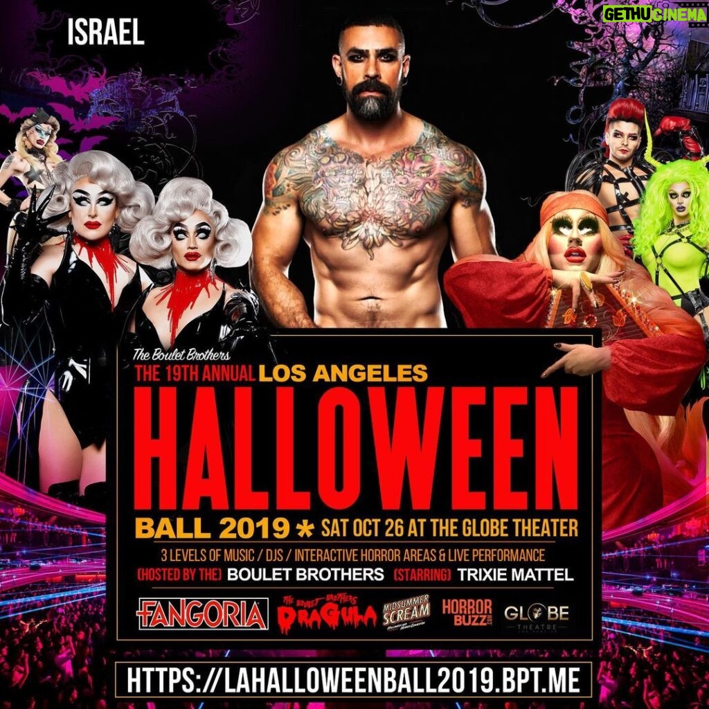 Israel Zamora Instagram - Hello my fellow children of the night! The Boulet Brothers All Hallow’s Eve Ball is quickly approaching! Get those tickets now for the most legendary an epic party of the season 🖤💀🖤 http://lahalloweenball2019.bpt.me