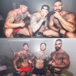 Israel Zamora Instagram - Me and the boys last night #gayfit #instagay #gayguys #gayhot #gaydaddy #gaybeard #gaymuscle #musclemen #tattoo #shenanigans