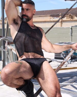 Israel Zamora Instagram - Good morning! Hope your day is off to a good start. You got to check out all this amazing #gear by @recklessbyron #sexy #mensfashion #scruffygay #musclegay #muscleup #beards #tattoos #beautiful #losangeles