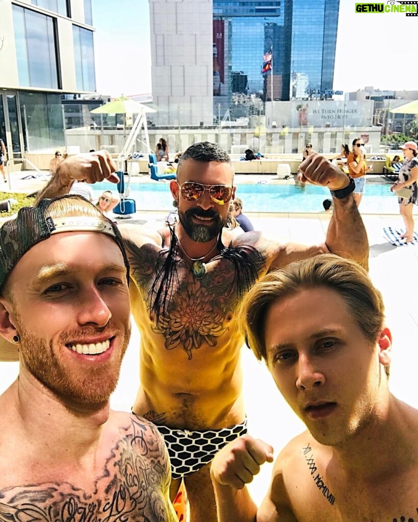 Israel Zamora Instagram - Sunday Funday downtown with the boys #instagay #muscle #beard #men #sexygay #tattoo #daddy #losangeles #summerday