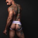 Israel Zamora Instagram - #throwbackthursday @cellblock13la #letthemeatcake #muscle #tattoo #fashion #underwearmodelling #underwear #beard #daddy #instagay #gaymuscles #cake