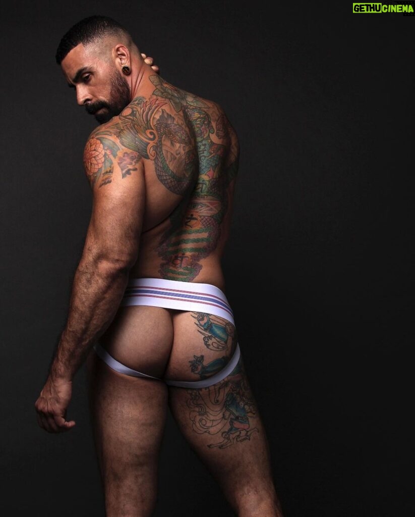 Israel Zamora Instagram - #throwbackthursday @cellblock13la #letthemeatcake #muscle #tattoo #fashion #underwearmodelling #underwear #beard #daddy #instagay #gaymuscles #cake
