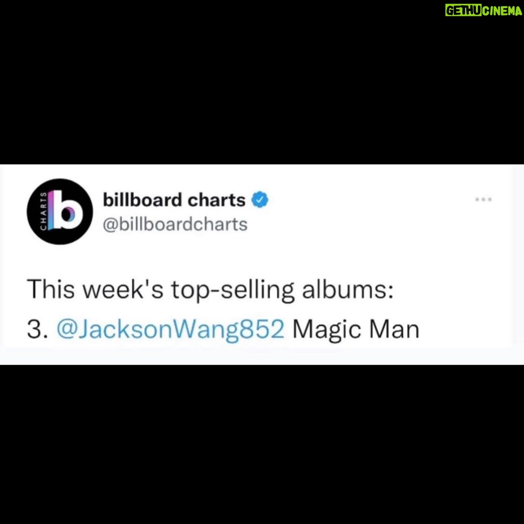 Jackson Wang Instagram - π½ @billboard Top 200. At no. #15 & No. #3 for the week. Best selling album. #MAGICMAN . Way more to come. On the way. . Wanna tell all of u reading this, Thank u for making this happen. Sharing & supporting it. MAGICMAN hope to go to your hometown & perform.