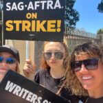Jacqueline Emerson Instagram - #sagaftrastrong #SAGAFTRA #STRIKE #wgastrong Warner Brothers Studios - Burbank, CA