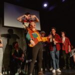 Jacqueline Emerson Instagram – Look! It’s me and @jack_quaid performing together again in a totally nonviolent, friendly, non-deadly capacity! (But actually swipe to see me murder him). Such a blast of a night with @pinot_noir_improv at @ucbtla! Feel so lucky to perform with such talented people. 😭🔪🍷 pc: @jack_hackett