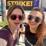 Jacqueline Emerson Instagram - #sagaftrastrong #SAGAFTRA #STRIKE #wgastrong Warner Brothers Studios - Burbank, CA