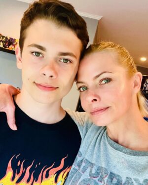 Jaime Pressly Instagram - Dear Dezi,  It feels like it was just yesterday that I brought you home from the hospital. You’re original due date was Mother’s Day that year, but you came two days earlier so I got to bring you home on Mother’s Day. It was the best day of my life. When I got you home all I could do was just hold you and stare in awe. You will never be able to fully understand the intense love that washed over me then and still to this day when I look at you. Your personality, smile, your kind heart, and old soul is and always has been palpable. Having you changed my life in ways I could never possibly explain. We grew up together. I’ve always tried to be the best mother for you and at times I have failed, but the one thing I’ve never failed at is loving you with all my heart. My goal has always been to raise a son who has compassion for others, is accepting of everyone, cares for those in need, has a sense of humor, who chooses the light over dark, stands up for what’s right, and believes in himself. I must’ve done something right because you my son are all of those things and more. You are the best big brother Leo and Lenon could ever ask for and always jump in to help when they’re giving me a hard time and I’m in over my head. I couldn’t be more proud of you if I tried. Today you are 16 and I’m struggling to figure out where all the time has gone. My wish for you is simple. I wish for you to be brave when facing the challenges that will come your way. I wish for you to be bold and always honor your true self. I wish for you to think before you act and always try to do what’s right, not just for yourself, but for others as well. I wish for you to always get back up when life knocks you down. I wish for you to learn something knew everyday. I wish for you to do on to others as you’d have them do on to you and always choose kindness. Finally, I wish you the Happiest sweet 16th Birthday ever! I love you to the moon and back a thousand times Dezi James. #happybirthday #son #iloveyou #sweet16 #bigbrother #mamasboy #❤️ #🎉