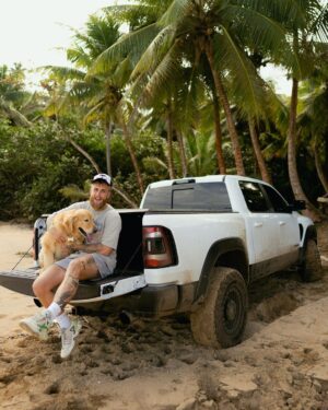 Jake Paul Instagram - 26 sun laps🌞🏃🏼‍♂️Got myself a little birthday present. 1000 Horse Power Whipple Supercharged TRX😤This thing is faster than a Corvette and handles like a Porsche. Shoutout to @wragth_motorsports 
@valley_cdjr 
@scottesimons for making this possible🙌🏼