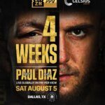 Jake Paul Instagram - 28 days! #PaulDiaz live on DAZN. Dallas, Texas