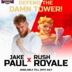 Jake Paul Instagram - Let's Fight in the Rush Royale game! I'm already there and waiting for YOU!  Download RushRoyale through the LINK in bio! #ad