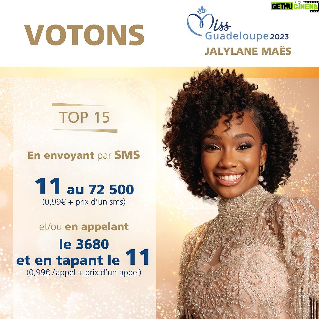 Jalylane Maës Instagram - ✨ ÇA Y EST ! @jalylanemaes.off fait partie des 15 demi-finalistes ! Mobilisons-nous et votons massivement pour lui permettre d’accéder au top 5 du concours 🇫🇷 Envoyez 11 au 72500 et/ou Appelez le 3680 et composez le 11 #MissGuadeloupe2023 #MissFrance2024