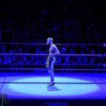 James Cipperly Instagram - Blue? . . . #baybee #monday #aew #aewbotb #aewwrestling #blue #spotlight #standing #center #ropes #wrestling #mondayblues #bluesclues