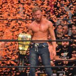 James Cipperly Instagram - The Atlantic is mine now. . . . #baybee #Thursday #aew #aewdynamite #allatlanticchampionship #toronto #orange #confetti #littlepiecesofpaper #reallyhardtoeanup