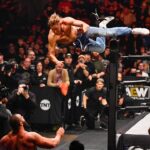 James Cipperly Instagram - Laces out. . . . #baybee #monday #wrestling #aew #Jump #laces #football #danmarino #ace #prowrestling #dive #lookbeforeyouleap #table #aewdynamite💥 #tntknowsjumping