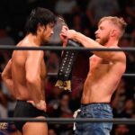 James Cipperly Instagram - Respect. . . . #baybee #tuesday #aew #aewrampage #wrestling #respect #shades #championship #njpw #handshake #kingoftheocean
