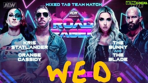 James Cipperly Instagram - This Wednesday, buckle up. Get it? cause Road Rager? Oh and Fast Nine. . . . #baybee #Monday #AEW #fastandfurious #tag #mixedtag #DIY #makinggraphics #alien #bunny #murderer #dude #miami #dynamite #roads #space #magnets #family #wrestling