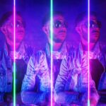 James Cipperly Instagram - Lazer beem. . . . #baybee #monday #laser #neon #light #retro #vibe #vybe #vibee #violet #hello #lets