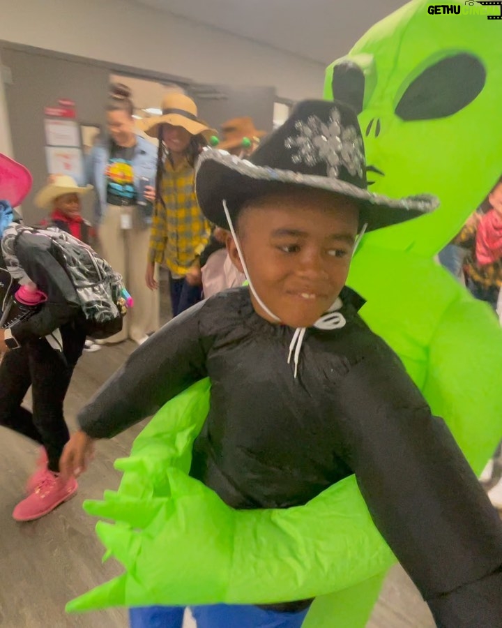 Janice Faison Instagram - My son had to dress as a cowboy or an alien today and he decides to do both
