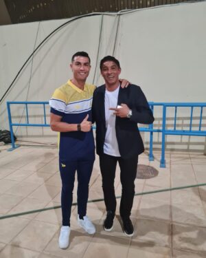 Jardel Instagram - Visita proveitosa a Riade! Sempre um prazer rever estas lendas do futebol! Obrigado pela recepção @alnassr 🇸🇦💪🏽⚽️