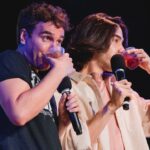 Jared Goldstein Instagram - drinking vinegar with @jonlovett thanks for another fun one @crookedmedia Dynasty Typewriter