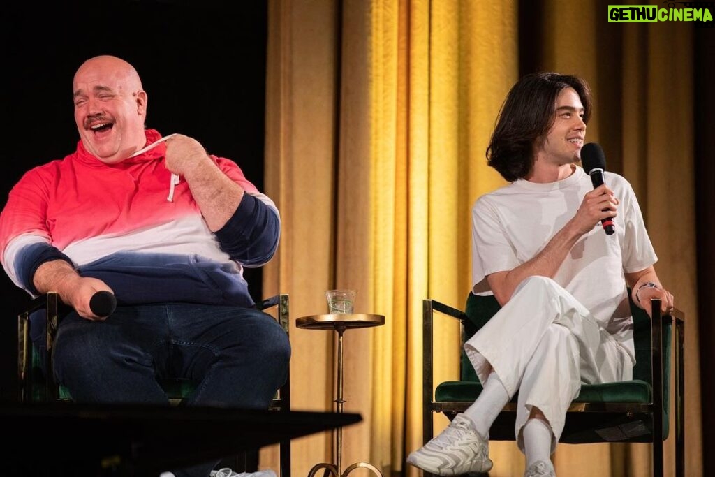 Jared Goldstein Instagram - thanks @crookedmedia had so much fun with @jonlovett and @_holmes_holmes and @guybranum on #LovettOrLeaveIt Live at the Castro Theater this weekend! listen wherever the hell you listen to podcasts please 📸: @tomtomkinson