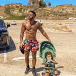 Jason Derulo Instagram – Took bubba on his first jog. This is when he murmured “Water break Dad” @jasonking Malibu, California