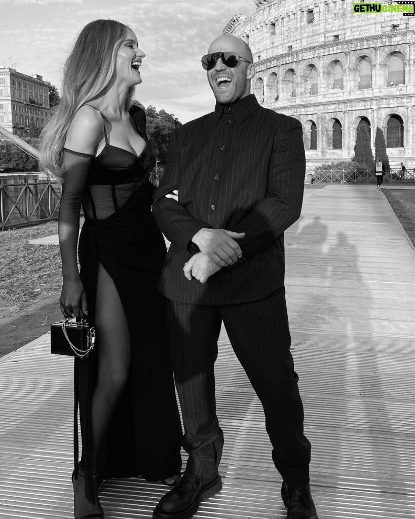 Jason Statham Instagram - Fast X world premiere with the missus! Colosseum Rome 🇮🇹 @rosiehw