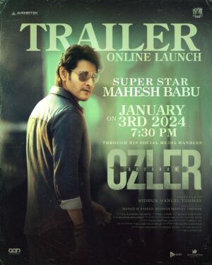 Jayaram Instagram - Thank you @urstrulymahesh ❤️🙏🏼
OZLER is coming!!!!
Trailer launch