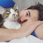 Jayson Blair Instagram - That true love right there with my #1 son @clarence__worley #cat #devonrex #catsofinstagram Los Angeles, California