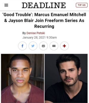 Jayson Blair Instagram - So lucky to get to be working through these times. Extra lucky to be working with the cast of @goodtrouble 
Thank you @justiceponderinc @carlosaugusto71 @prosicker @scottgenk @bsvogue99 @jjjoannajohnson @thepeterpaige @bradleybredeweg