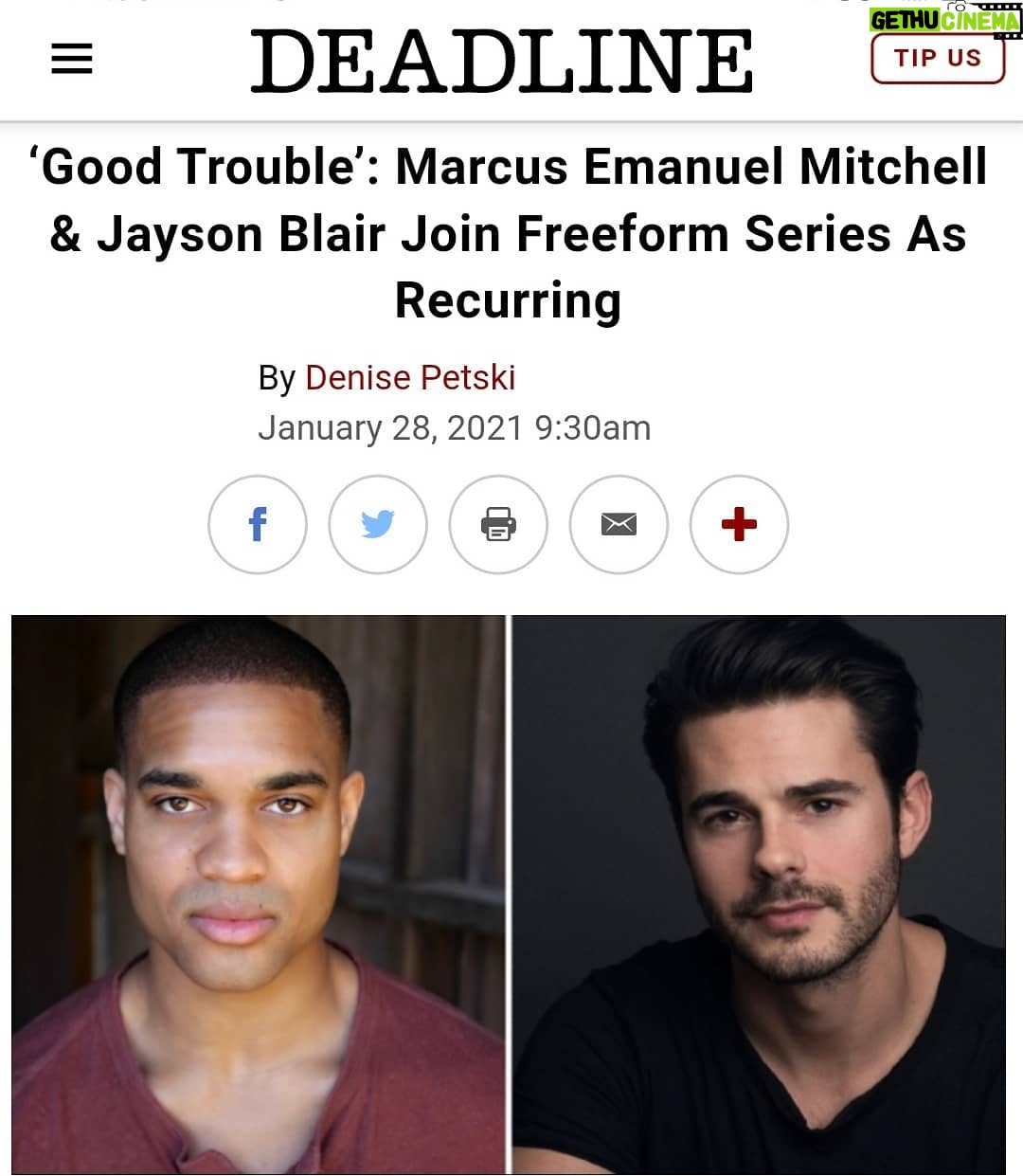 Jayson Blair - 2.5K Likes - So lucky to get to be working through these times. Extra lucky to be working with the cast of @goodtrouble
Thank you @justiceponderinc @carlosaugusto71 @prosicker @scottgenk @bsvogue99 @jjjoannajohnson @thepeterpaige @bradleybredeweg