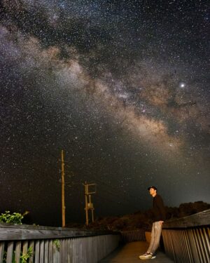 Jayson Blair Instagram - I had the best possible conditions for shooting the #milkyway this week.
#nofilter 
Thank you for pushing the button and lighting me @claudialeelive ❤