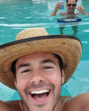 Jayson Blair Instagram - Take me back to the desert! 

 Also, this photo series of @henrydeblouw throwing his phone in the pool as a if it were a basketball is 🤣
