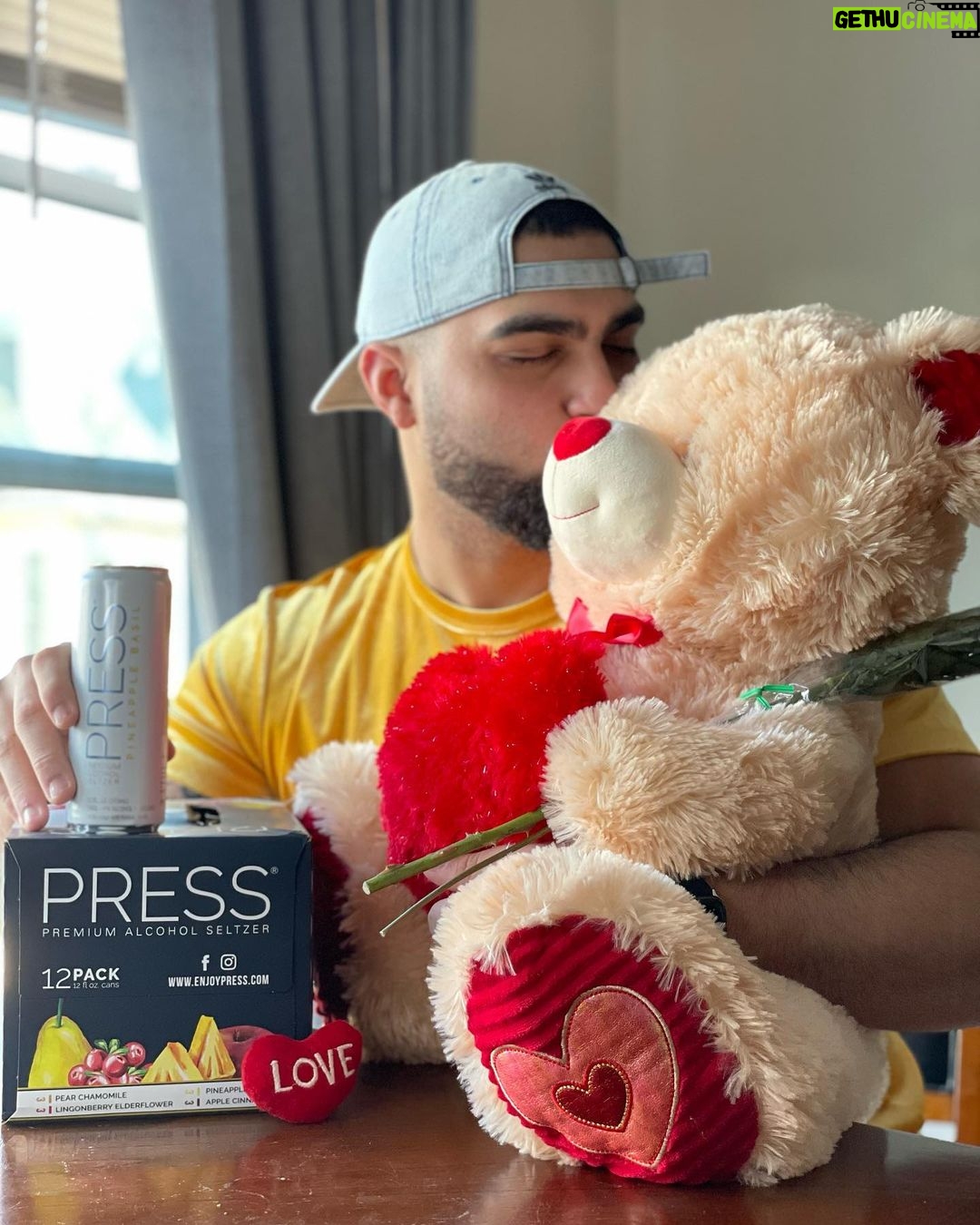 Jazzul Escada Instagram - Ugh 😍🐻.. John Bae-er knew what I wanted for valentines; a nice pack of cold @pressseltzer and a 🌹. So happy we both swiped right. He’s so imPRESSive. We’re going to hibernate 😅; what about you? How are y’all going to spend your V day?? PRESS Premium Seltzer is an independent and female owned company and they come in so many thirst quenching flavors like Pineapple Basil, Apple Cinnamon, Pear Chamomile and soooo many more! “Content for 21+” #enjoyPRESS #pressmodern #moderntalentusa #enjoyresponsibly #ad Lucille Wine Shop