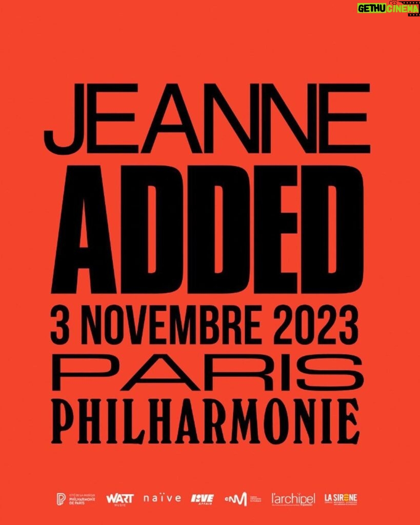 Jeanne Added Instagram - Le Grand Rex fut mythique, la tournée ne l’est pas moins, Paris on revient!! Nous serons à la Philharmonie de Paris le 3 novembre 2023 🔥🔥🔥 (assis ET DEBOUT - BEAUCOUP DEBOUT 🥰) Hâte de vous y voir, come on baby, mise en vente des billets le 8 décembre ❤‍🔥❤‍🔥❤‍🔥 📹 @mathieufoucher @philharmoniedeparis
