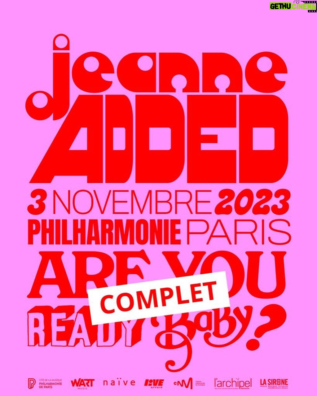 Jeanne Added Instagram - Beautiful people of my heart, on est complet pour la grande fête du 3 novembre à la @philharmoniedeparis 🥹 MERCI DU FOND DU CŒUR. Hâte de vous voir en vrai. Love you ❤️