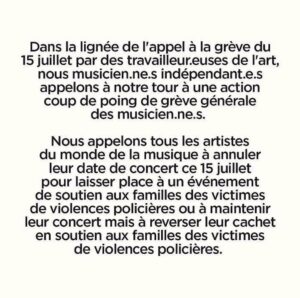 Jeanne Added Instagram - Je ne joue pas le 15 mais j’appelle à la grève et je donne à la cagnotte de @legal_team_antiraciste (lien cagnotte dans leur bio) 🤍 (merci @thepsychoticmonks et @melissalaveaux)