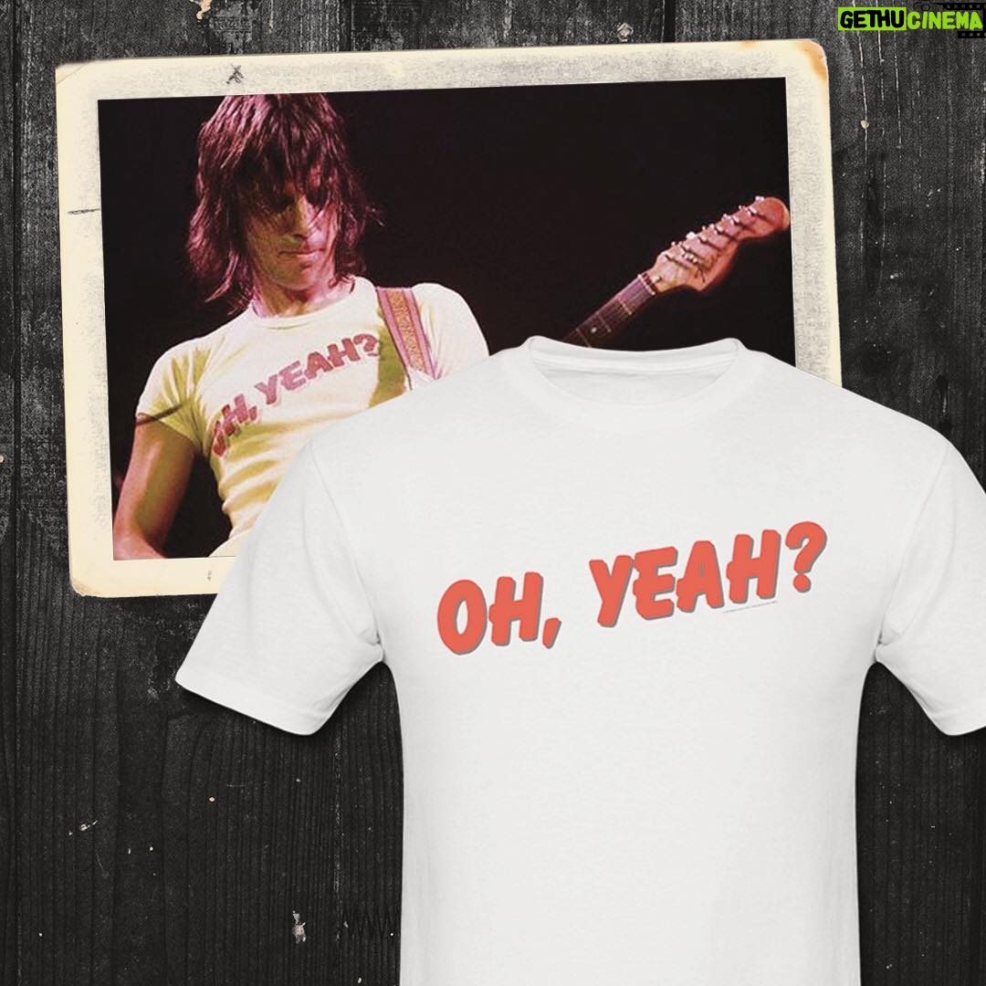 Jeff Beck Instagram - Oh, yeah? http://bit.ly/2bl7rQh
