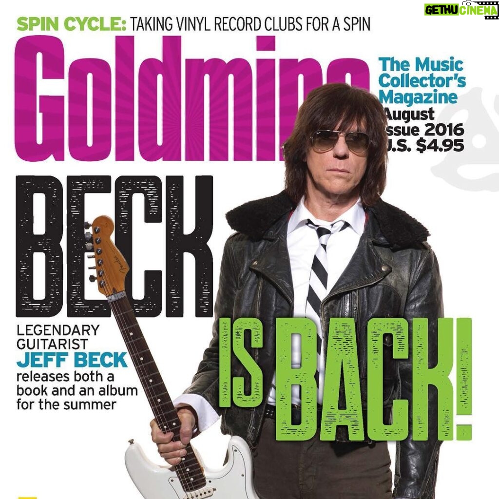 Jeff Beck Instagram - Don’t miss the August issue of Goldmine!! Find it at your nearest Barnes & Noble.