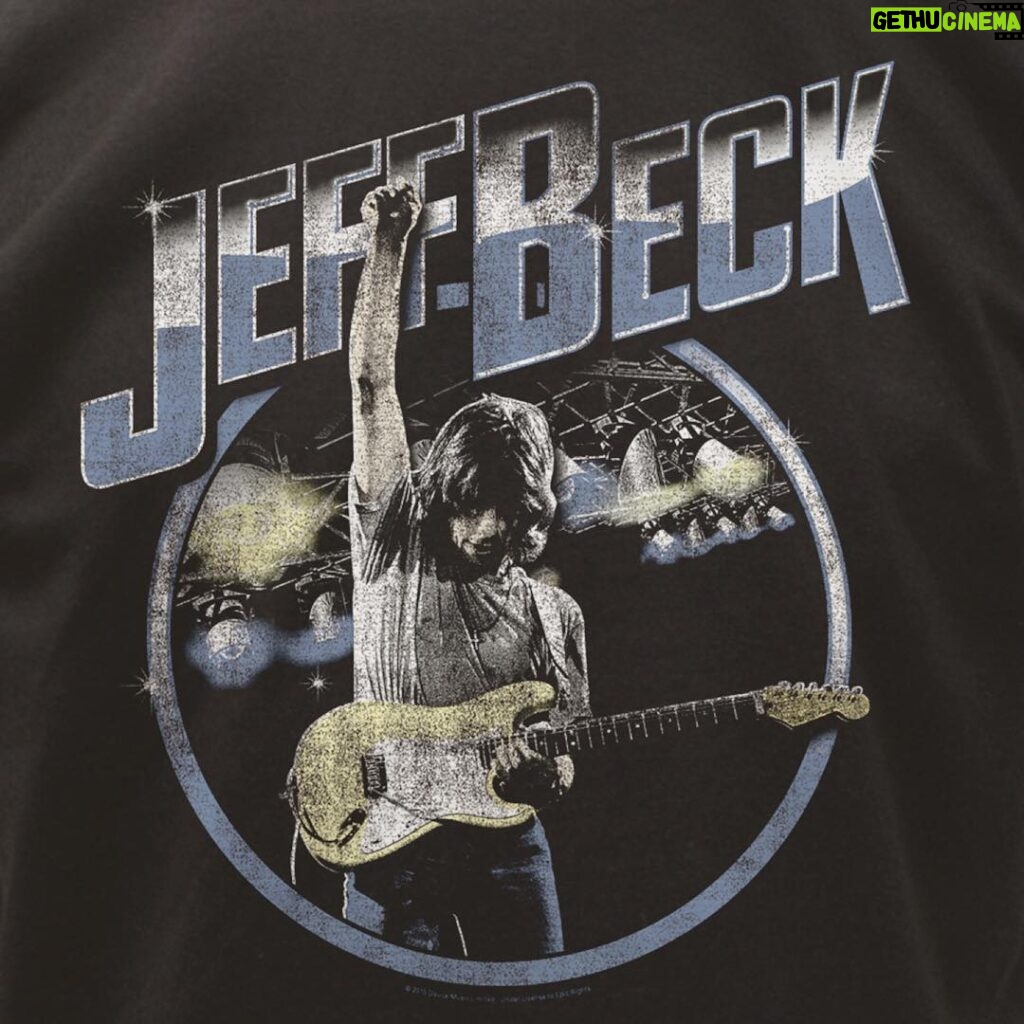 Jeff Beck Instagram - What is your favorite Jeff Beck tee? Show us by using #FavMusicTee
