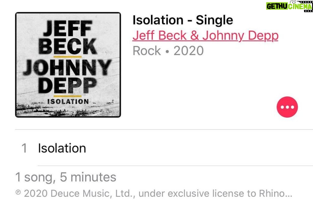 Jeff Beck Instagram - Have you listened to Jeff Beck and Johnny Depp’s take on John Lennon’s “Isolation”? Turn it up loud and listen on Apple Music: https://Rhino.lnk.to/isolation/applemusic