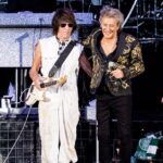 Jeff Beck Instagram - More shots from the @hollywoodbowl show, including a backstage shot of Jeff, @sirrodstewart, and Johnny Depp! 📸: @rosshalfin Hollywood Bowl