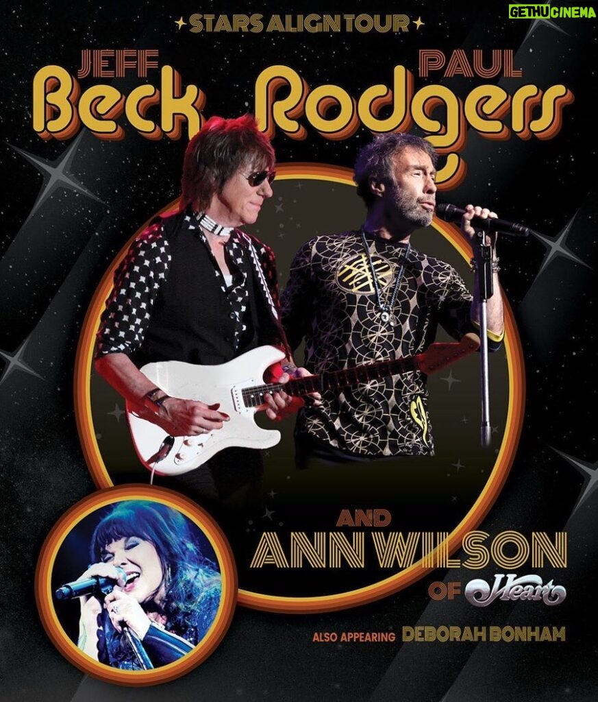 Jeff Beck Instagram - JUST ANNOUNCED: @jeffbeckofficial & @paulrodgersofficial + @annwilson of Heart are heading on tour! Presales start 1/31 at 10am local time. Get more info at LiveNation.com