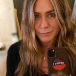 Jennifer Aniston Instagram - #IVOTED for @joebiden and @kamalaharris. I dropped my ballot off, and I did it early 👏🏼 I voted for them because right now this country is more divided than ever. Right now, a few men in power are deciding what women can and can’t do with their own bodies. Our current President has decided that racism is a non-issue. He has repeatedly and publicly ignored science... too many people have died. ⠀ I urge you to really consider who is going to be most affected by this election if we stay on the track we’re on right now... your daughters, the LGBTQ+ community, our Black brothers and sisters, the elderly with health conditions, and your future kids and grandkids (who will be tasked with saving a planet that our leadership refuses to believe is hurting). ⠀ ⠀ This whole thing isn’t about one candidate or one single issue, it’s about the future of this country and of the world. Vote for equal human rights, for love, and for decency. ⠀ ❤️🗳⠀ ⠀ ⠀ PS - It’s not funny to vote for Kanye. I don’t know how else to say it. Please be responsible 🙏🏼