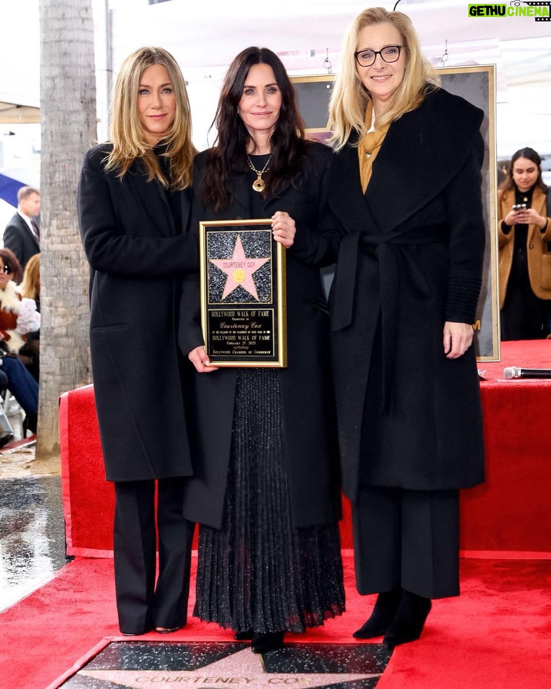Jennifer Aniston - 8.3 Million Likes - Very proud of our girl @courteneycoxofficial today. I love these women with literally every ounce of my heart and soul ❤️ @lisakudrow and I were on a cloud being able to celebrate her and her incredible achievements ⭐️
