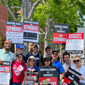 Jennifer Finnigan Instagram - Cast and writers who still adore each other, strike together. Supporting and fighting for our AMAZINGLY TALENTED WRITERS, to ensure that the writers, and directors and actors—get paid what we have rightfully earned. The greed has gone far enough. Support our artists!!!!!!! #wgastrong #wgastrike #sagaftramembers @salvationcbs @santiagoc